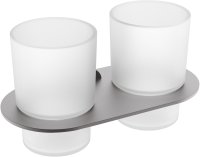 Стакан для ванной комнаты двойной Raglo R300.08.09, графит