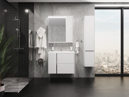 Шкаф пенал Aquaton Стоун 30 R 1A228403SX01R подвесной Белый 