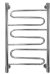 Полотенцесушитель электрический Energy Bravo2 850x500, форма лесенка зигзаг, цвет хром, скрытое/наружное подключение, 850мм x 534мм 