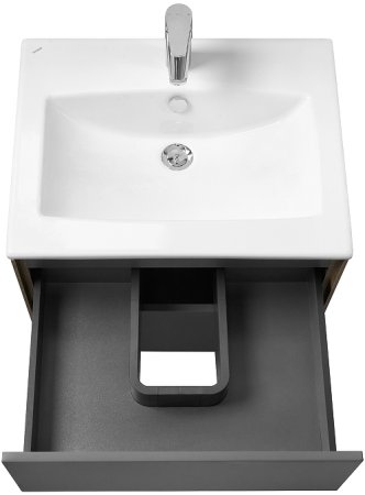 Тумба под раковину Aquaton Сохо 60 1A258001AJA00 подвесная Дуб веллингтон Графит софт 