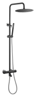 Душевая система с термостатом Boheme UNO 468-T-BCR чёрный / хром