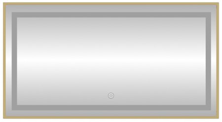 Зеркало с подсветкой LED Fixsen FX-2090G прямоугольное 90х70 см, золотой сатин 