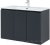 Тумба с раковиной Aquanet Алвита New 100 3 дверцы, антрацит 