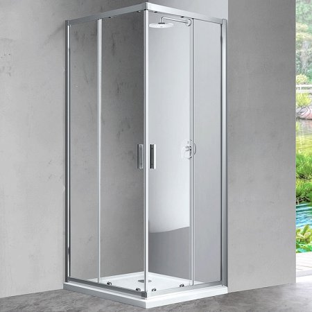 Душевой уголок Vincea Scala 80х80 VSS-2SC800CL профиль Хром стекло прозрачное 