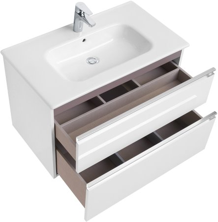 Тумба под раковину Roca The Gap 80 A857399806 подвесная Белый глянец 