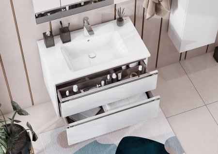 Тумба под раковину Roca The Gap 80 A857399806 подвесная Белый глянец 