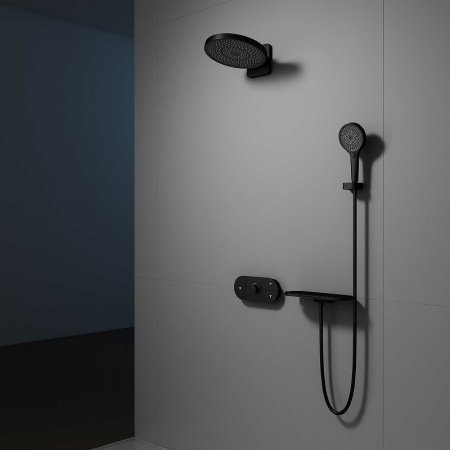 Душевая система Vincea Futura VSFW-2F12TMB с термостатом Черная матовая 