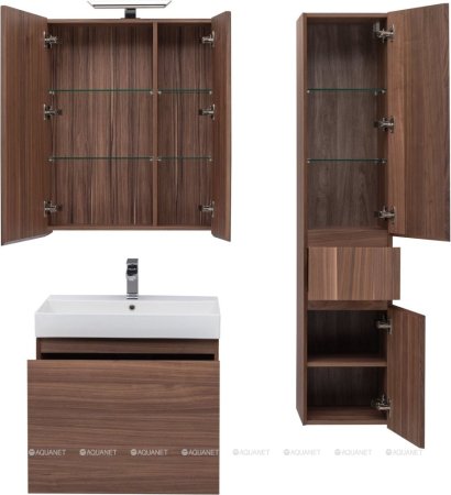 Зеркало-шкаф Aquanet Нью-Йорк 70 орех 