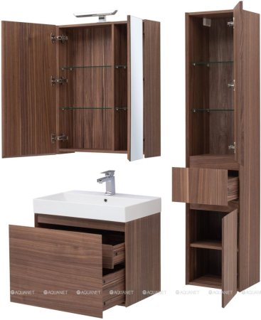 Зеркало-шкаф Aquanet Нью-Йорк 70 орех 