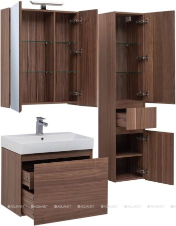 Зеркало-шкаф Aquanet Нью-Йорк 70 орех 