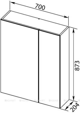 Зеркало-шкаф Aquanet Нью-Йорк 70 орех 