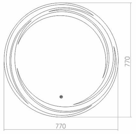 Зеркало Azario Марс 77 ФР-00000939 с подсветкой с сенсорным выключателем 
