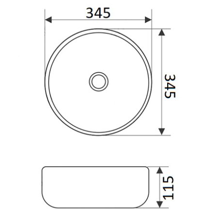Раковина CeramaLux 7078DMB накладная 