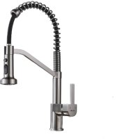 Смеситель для кухни с гибким изливом Shevanik S963L, сатин