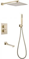 Душевая система Abber Daheim AF8250G с термостатом Золото матовое