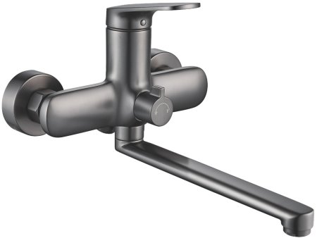 Смеситель для ванны Shevanik S8502T, оружейная сталь 