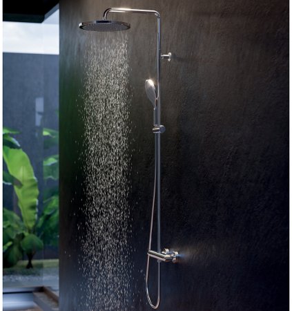 Душевая система Bossini Apice L10505.073 с термостатом Черный матовый 