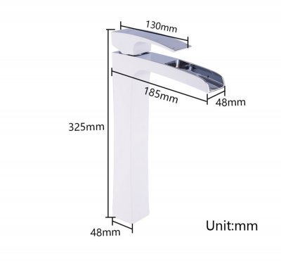 Смеситель для накладной раковины Gappo G1007-31 Белый / Хром 