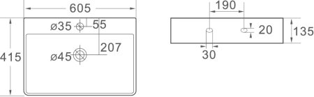 Раковина SantiLine SL-1003 