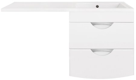 Тумба под раковину Style Line Жасмин 2 120 Люкс Plus подвесная Белый глянец 