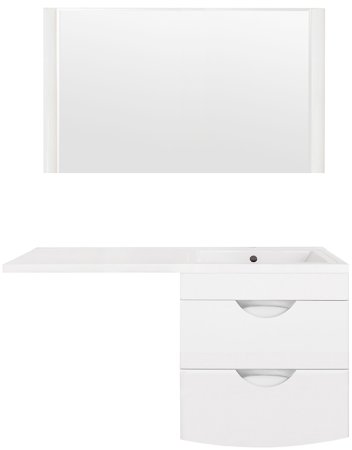 Тумба под раковину Style Line Жасмин 2 120 Люкс Plus подвесная Белый глянец 