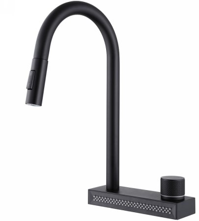 Смеситель для кухни Abber Wasser Kreis AF8114B Черный матовый 