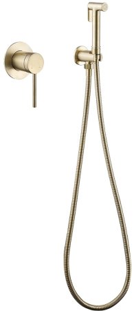 Гигиенический душ со смесителем Abber Emotion AF8825G Золото матовое 