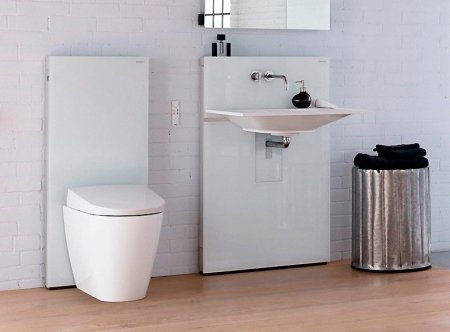 Сантехнический модуль для подвесных и напольных унитазов Geberit Monolith Premium 131.001.SI.1 