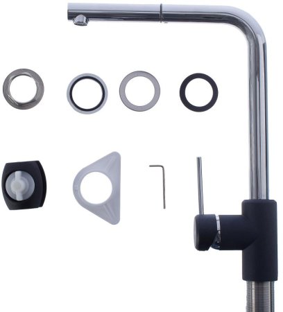 Смеситель для кухни Paini Piemonte PICR46H4 Темно-серый гранит Хром 