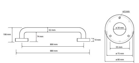 Поручень Bemeta Help program 301100802 