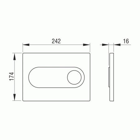 Кнопка смыва Pestan Fluenta Onyx белая 