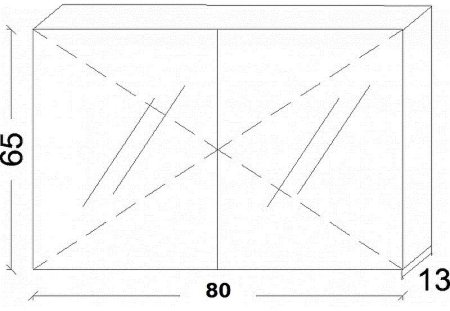 Зеркальный шкаф Boheme Armadi Art Vallessi 80 547-A matt с подсветкой Антрацит матовый 