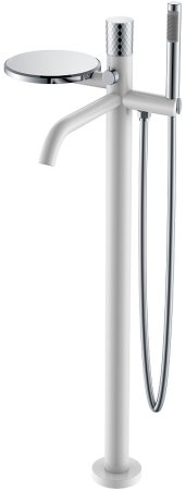 Смеситель для ванны Boheme Stick 129-WCR Белый Хром 
