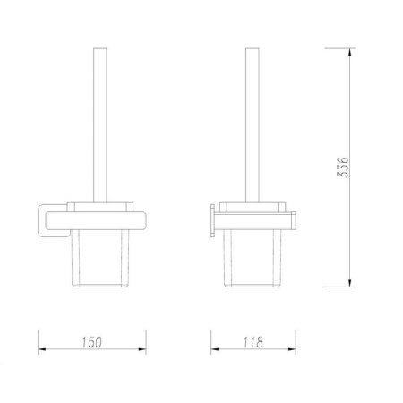 Ершик Omnires Nelson NL80620BL подвесной, черный/белый 
