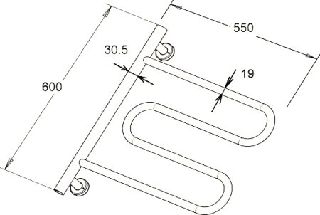 Полотенцесушитель электрический Zorg AZR HT-06 BR бронза 