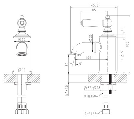 Смеситель Bravat Art F175109C для раковины 