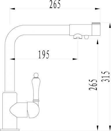 Смеситель для кухонной мойки Zorg Clean Water ZR 320 YF-33 хром 