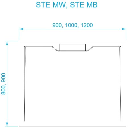 Душевой поддон квадратный RGW STE MW Белый мрамор 900x900 