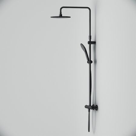 Душевая система AM.PM Like F0780422 с термостатом Черная матовая 