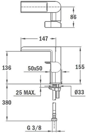 Смеситель для раковины Teka Formentera 62331020BC Белый Хром 