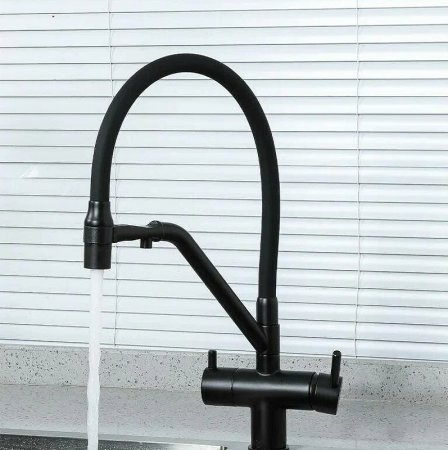 Смеситель для кухни Gappo G4398-86 Черный матовый 