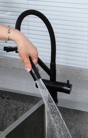 Смеситель для кухни Gappo G4398-86 Черный матовый 