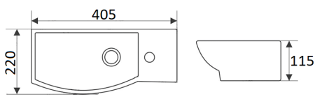 Раковина CeramaLux NC 7947ALMB черная матовая 
