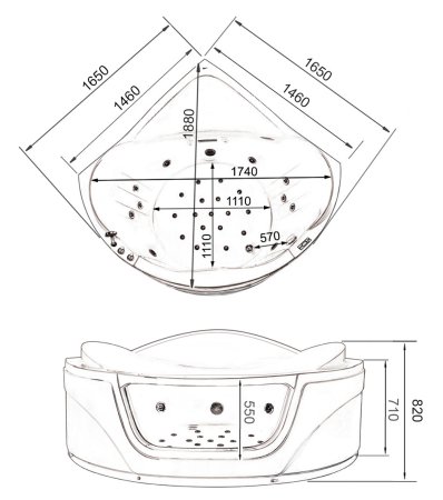 Акриловая ванна Gemy G9247 K 