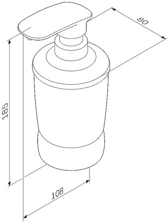 Дозатор жидкого мыла AM.PM Sensation A3031900 хром/матовое стекло 