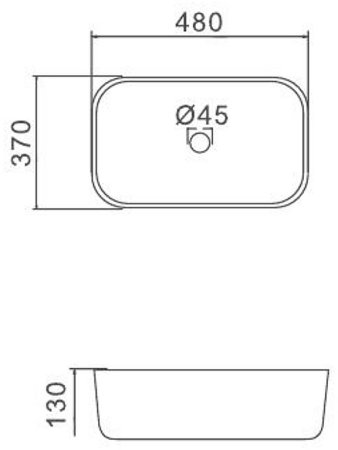 Раковина-чаша Gappo 48 GT403 Белая 