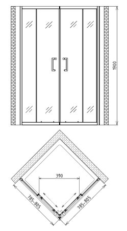 Душевой уголок Gemy Victoria S30152 