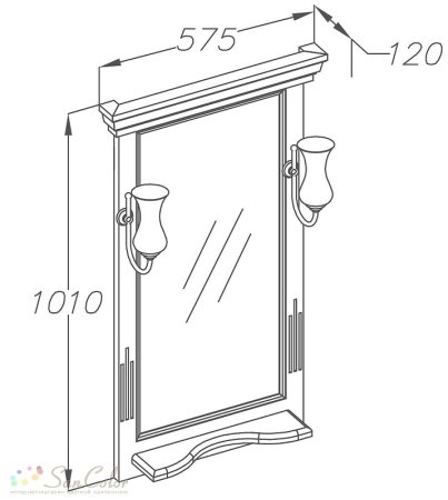 Зеркало Opadiris Риспекто 55 00-00005765 Орех антикварный 