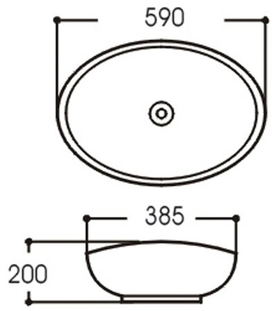 Раковина-чаша WellWant 59 WWRD1254W Белая 