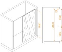 Душевая перегородка RGW WA-034 1100